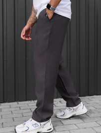 Pantaloni chinos Staff pli dark gray