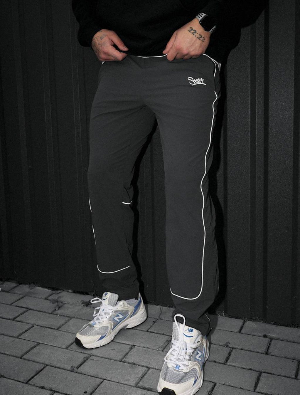 Pantaloni chinos Staff ino gray reflective