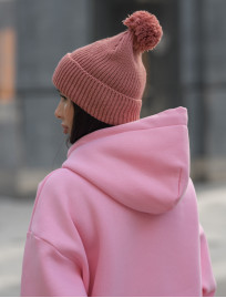 Șapcă de damă Staff pompon peach