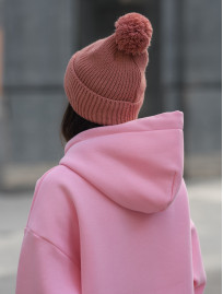 Șapcă de damă Staff pompon peach