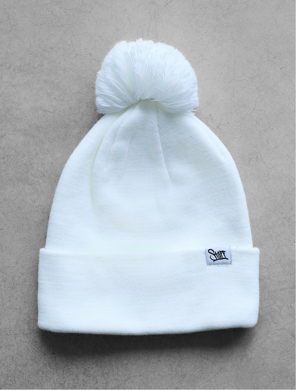 Șapcă Staff white pompon