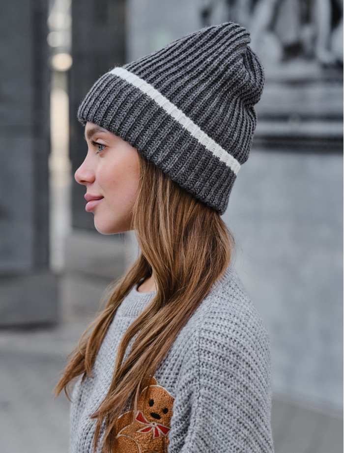 Căciulă de iarnă Staff 2 graphite line