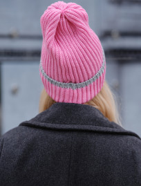 Căciulă de damă Staff 2 pink line