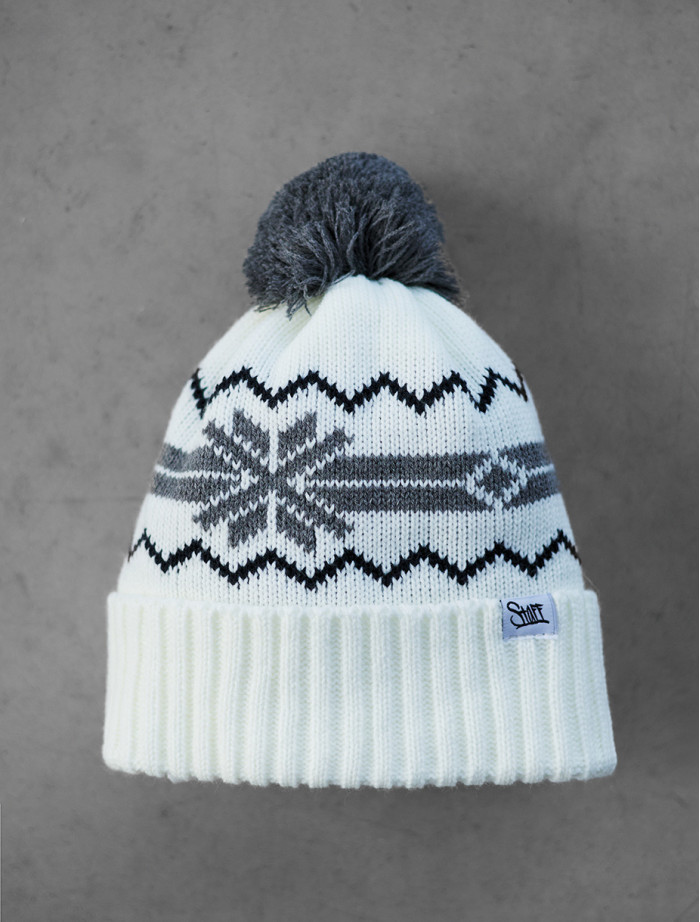 Căciulă Staff white & gray pattern