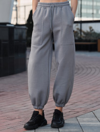 Pantalonii de trening de damă Staff lyn gray fleece