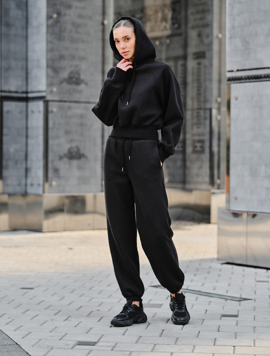 Costum de trening de damă Staff meg black fleece
