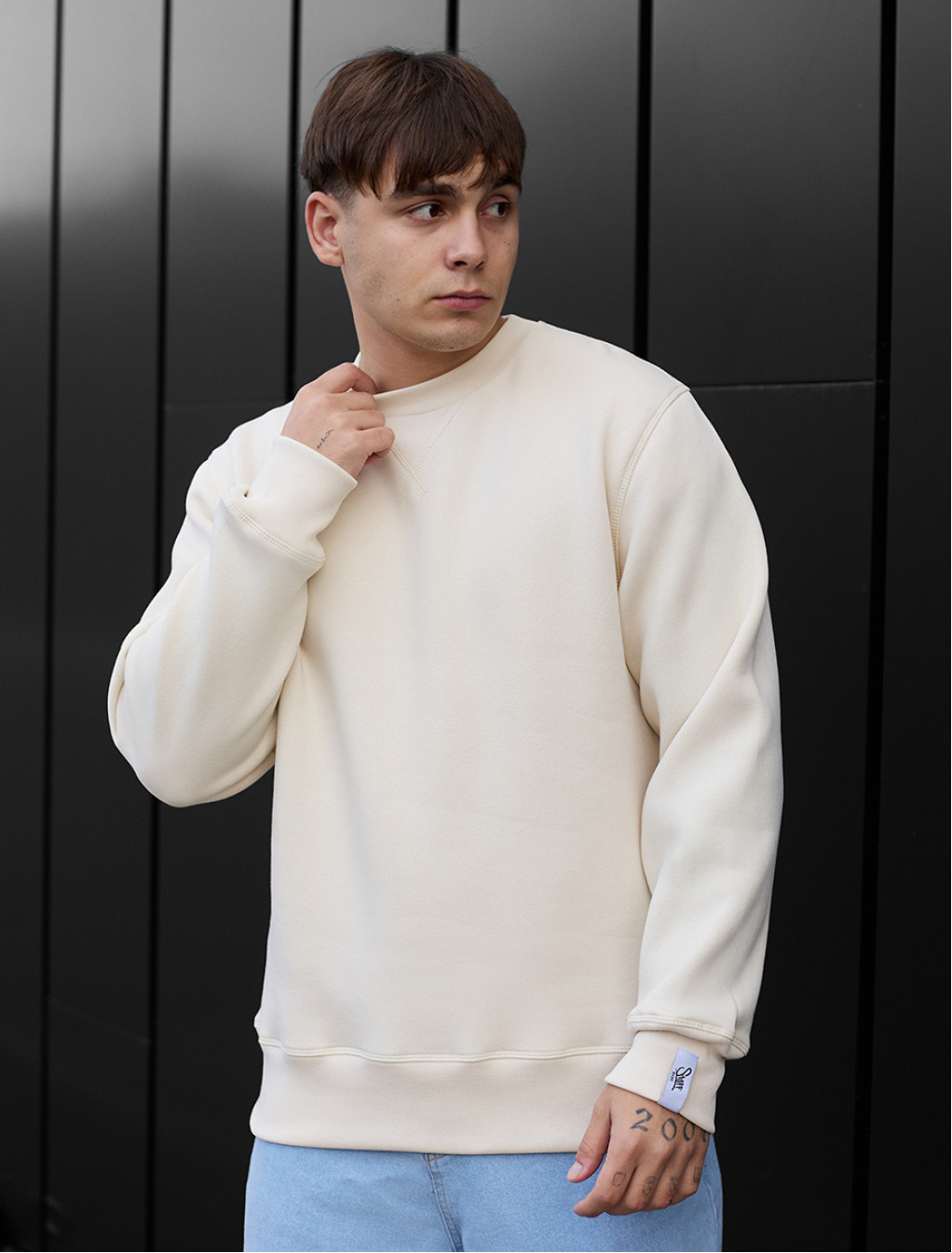 Bluză de trening Staff milk basic fleece