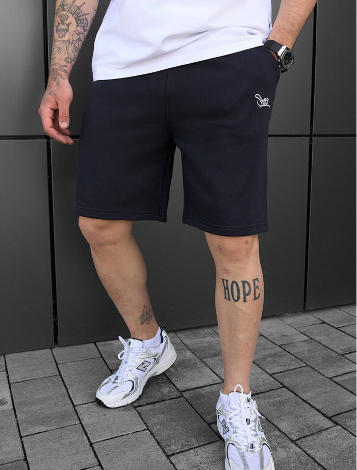 Pantaloni scurți tricotați Staff dje navy logo