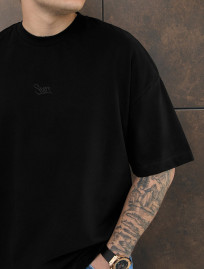 Tricou Staff black logo oversize