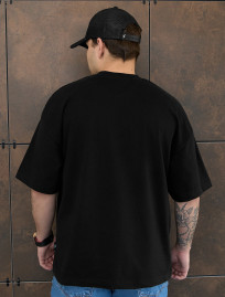 Tricou Staff black logo oversize