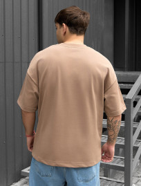 Tricou Staff brown logo oversize