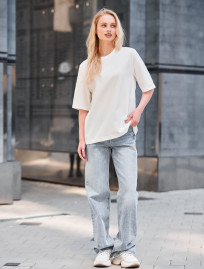 Tricou de damă Staff is logo white