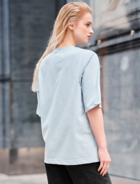 Tricou de damă Staff is logo light blue