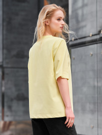 Tricou de damă Staff is logo light yellow