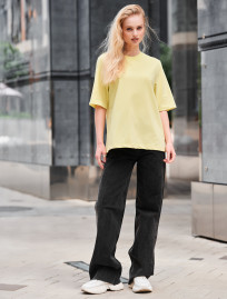 Tricou de damă Staff is logo light yellow