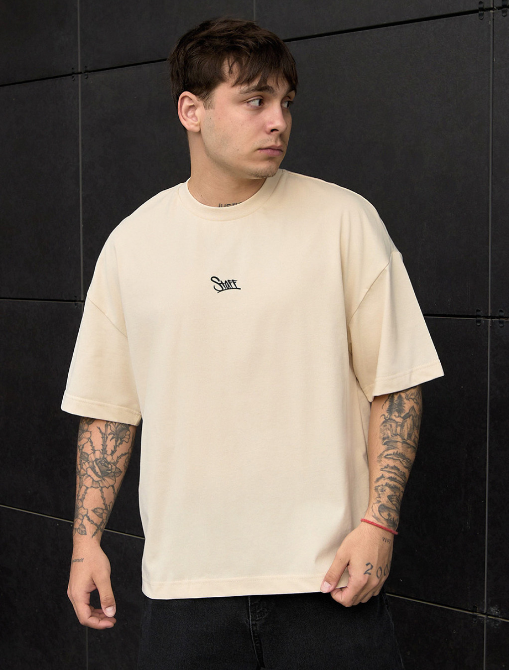 Tricou Staff milk logo oversize
