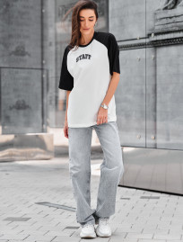 Tricou de damă Staff ed black & white logo oversize