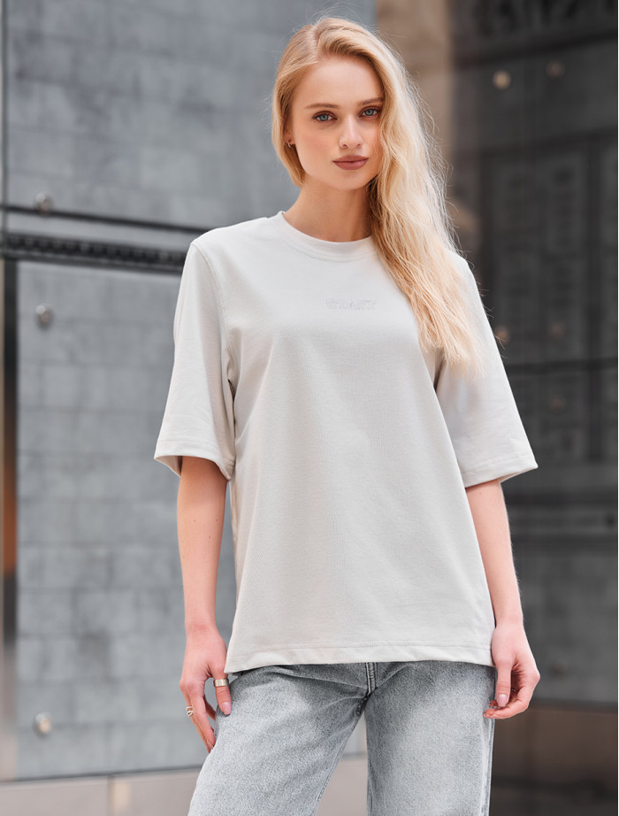 Tricou de damă Staff is logo light gray