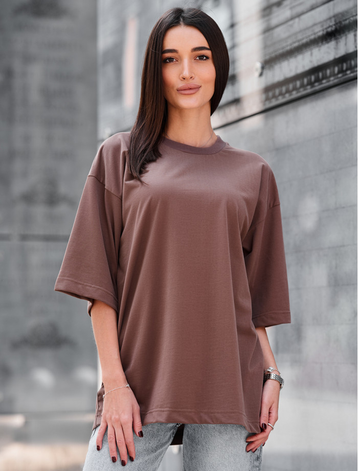 Tricou de damă Staff ri brown oversize