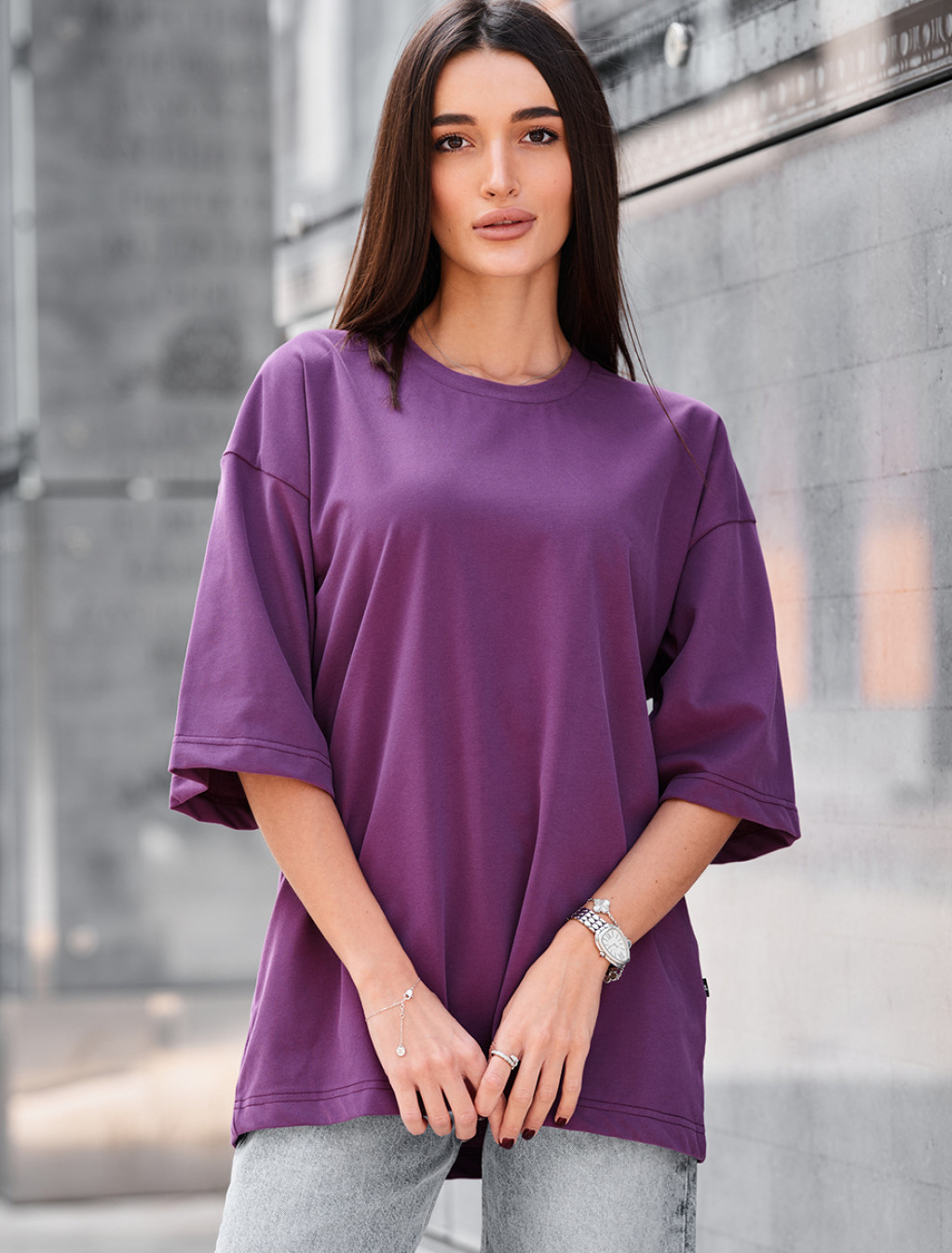 Tricou de damă Staff ri viola oversize
