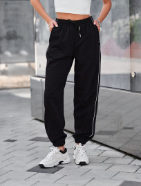Pantaloni de trening de damă Staff don kant black