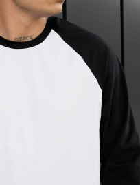 Bluză Staff su reglan white & black