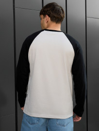 Bluză Staff su reglan light gray & black