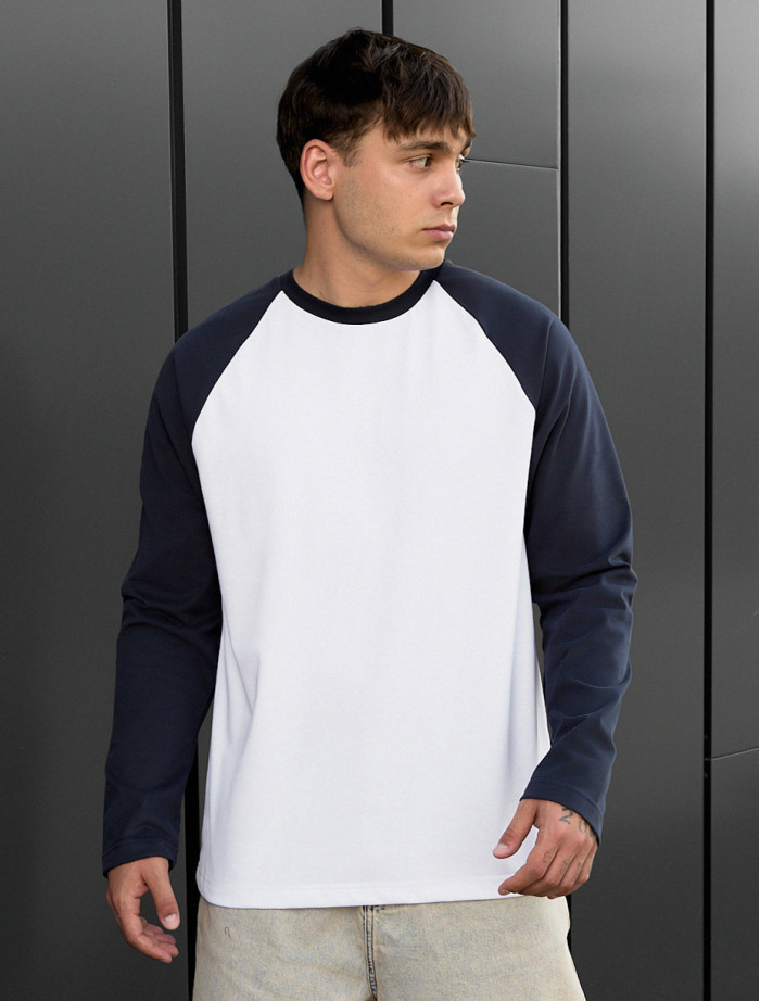 Bluză Staff su reglan white & navy