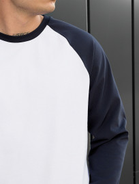 Bluză Staff su reglan white & navy
