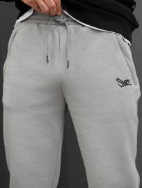 Pantaloni de trening Staff pul light gray logo fleece