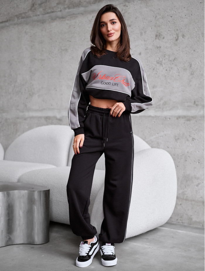 Pantaloni de trening de damă Staff yea black