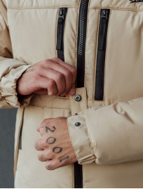 Geacă de iarnă Staff br beige logo