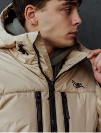 Geacă de iarnă Staff br beige logo