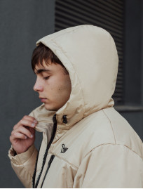 Geacă de iarnă Staff br beige logo