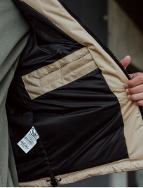 Geacă de iarnă Staff br beige logo