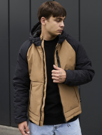 Geacă demi-sezon Staff na brown & beige