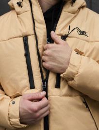 Geacă de iarnă Staff br beige logo