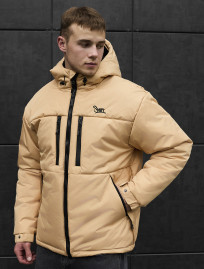 Geacă de iarnă Staff br beige logo