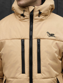 Geacă de iarnă Staff br beige logo