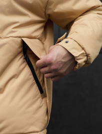Geacă de iarnă Staff br beige logo