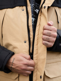 Parka de iarnă Staff to black & beige