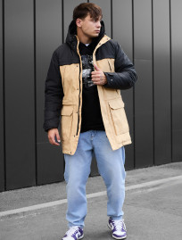 Parka de iarnă Staff to black & beige
