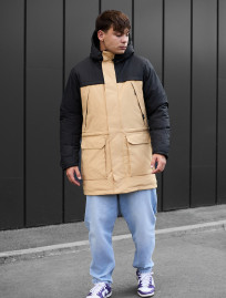 Parka de iarnă Staff to black & beige