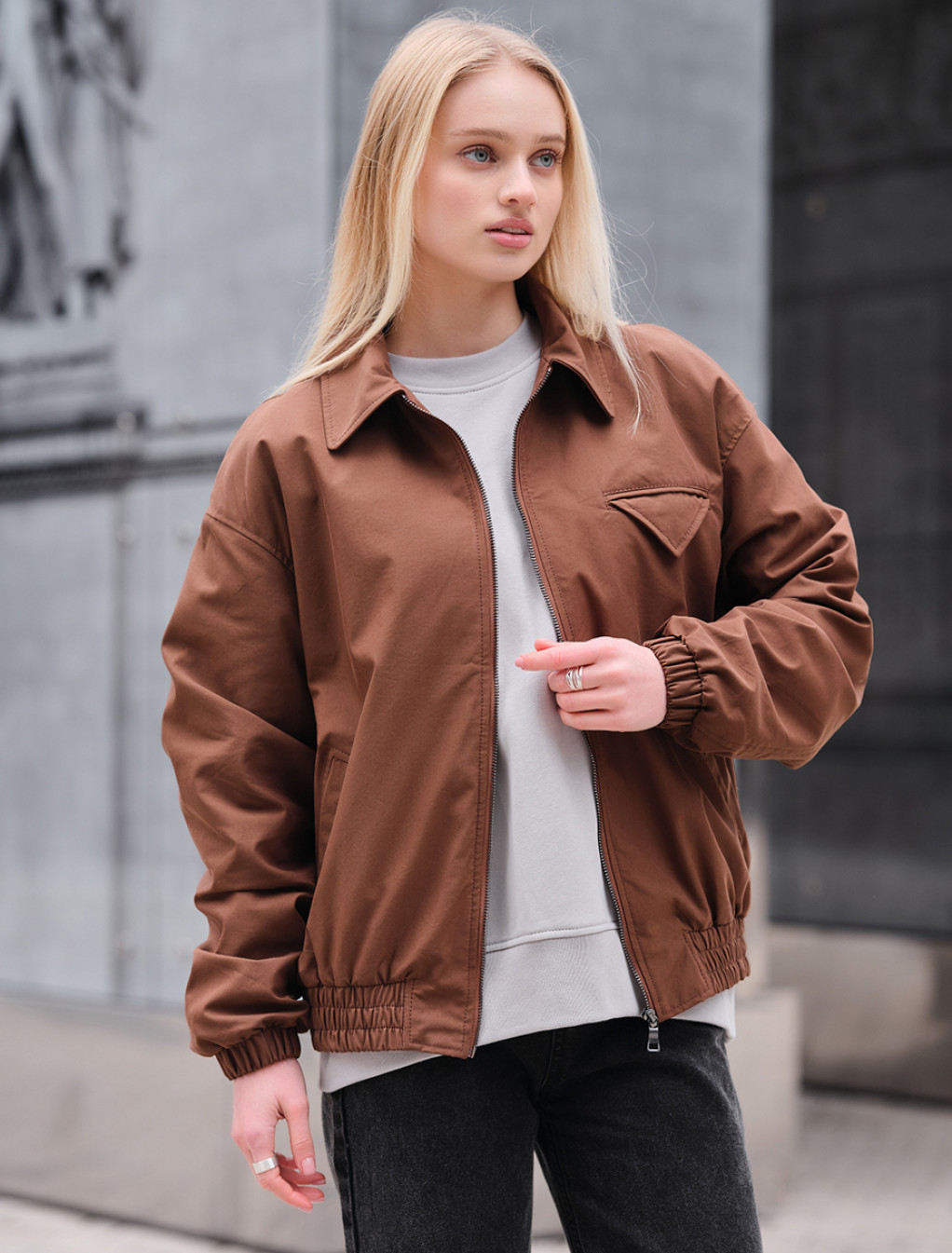 Jachetă bomber de damă Staff litz brown
