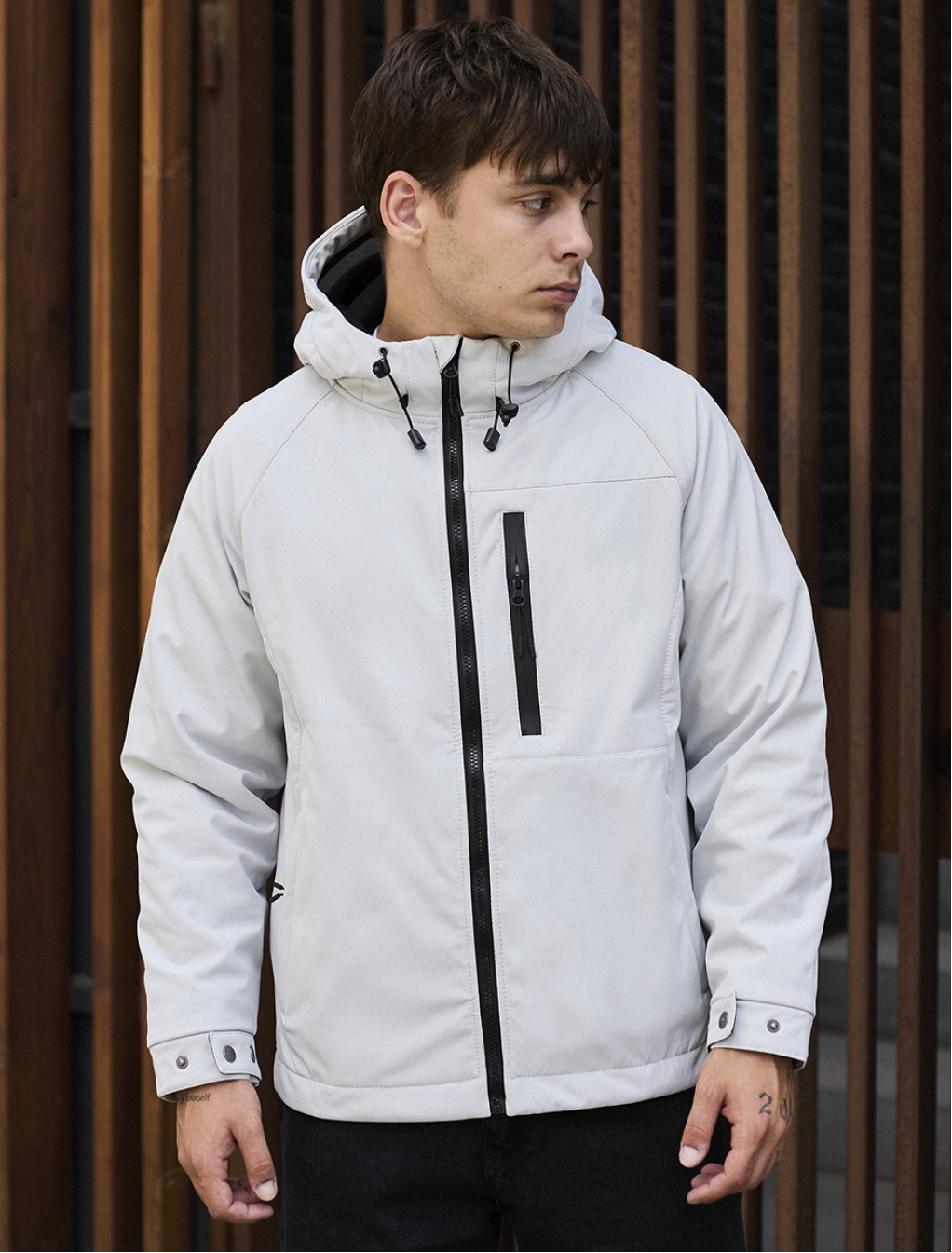 Geacă Staff soft shell mo white