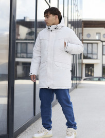 Parka de iarnă Staff st white melange
