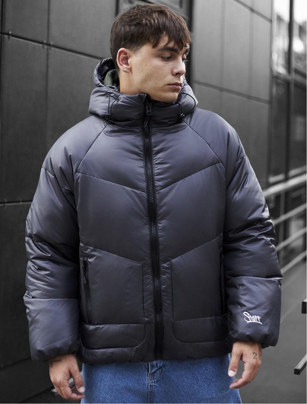Geacă de iarnă  Staff lyx dark gray