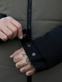 Geacă de iarnă Staff im black & dark khaki reflective