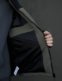 Geacă de iarnă Staff im black & dark khaki reflective