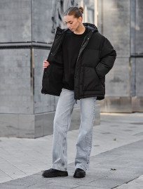 Geacă de iarnă de damă Staff tr black oversize